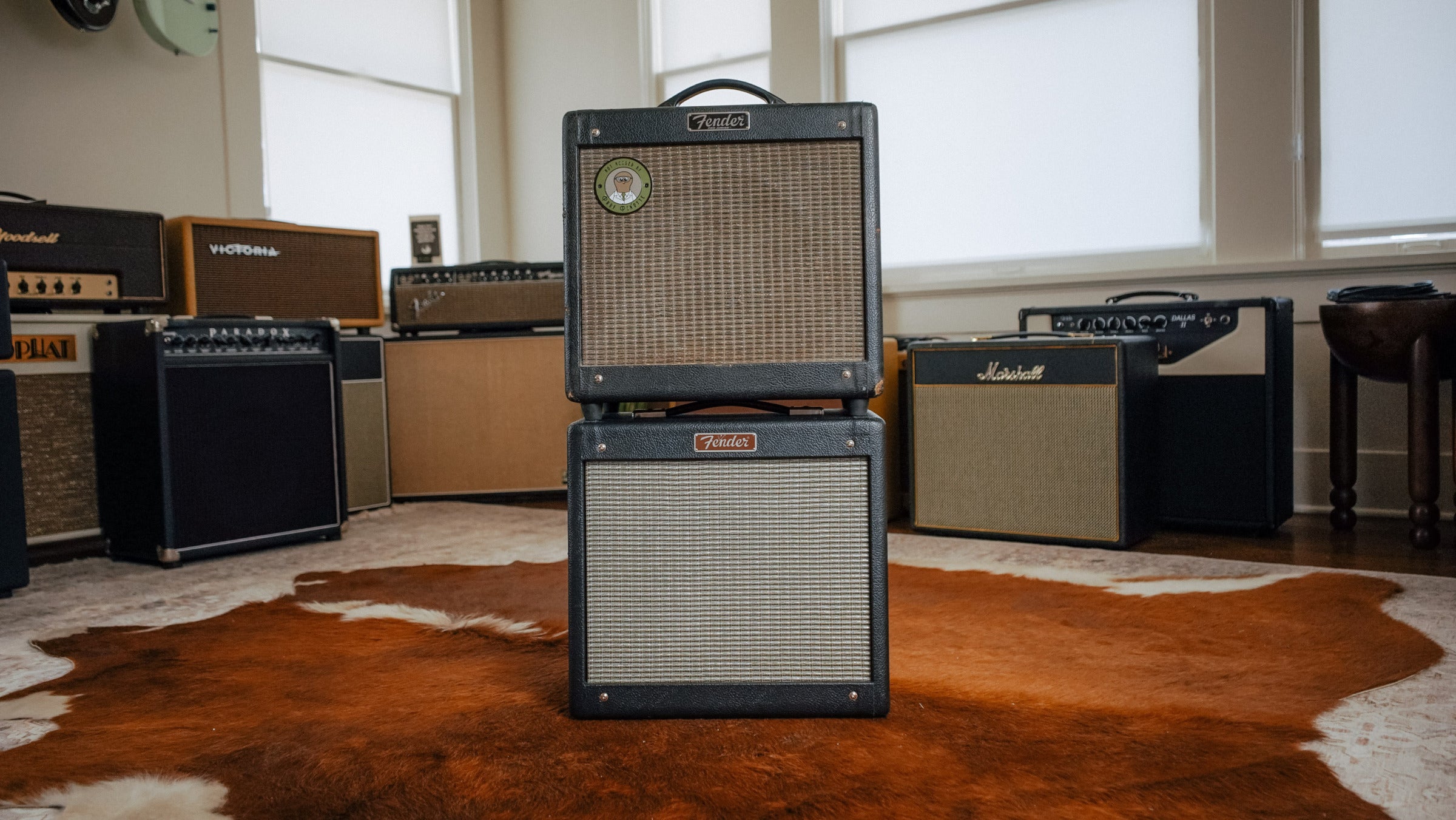 #016 Prof Pinotte Hot Rodded Fender Pro Jr with external Fender Cabinet