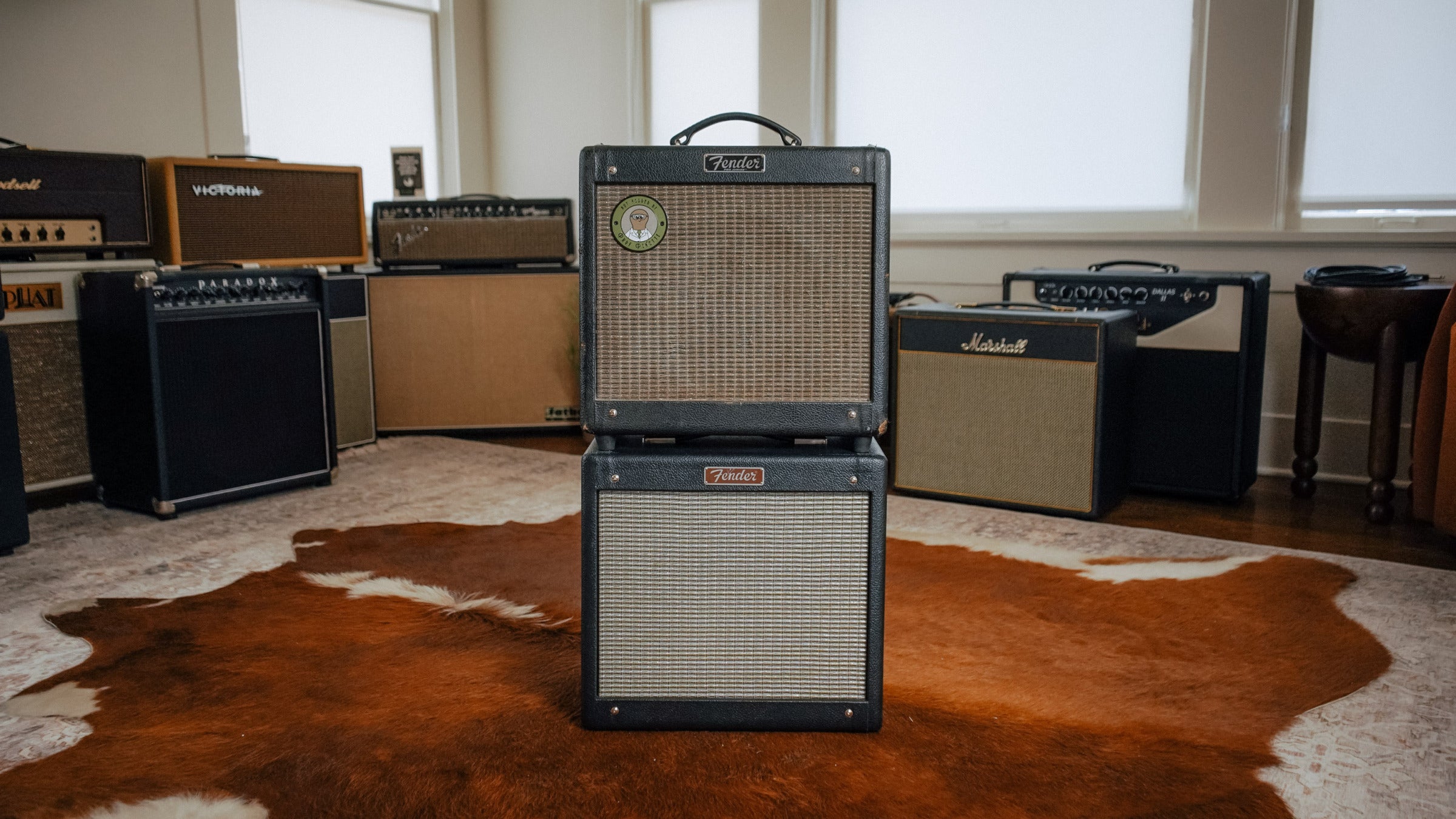 #016 Prof Pinotte Hot Rodded Fender Pro Jr with external Fender Cabinet