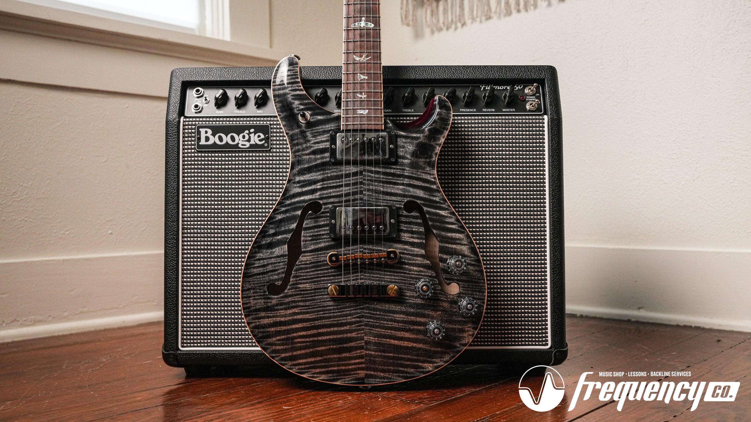 PRS McCarty 594 Hollowbody 10 Top in Charcoal Cherry - 2020