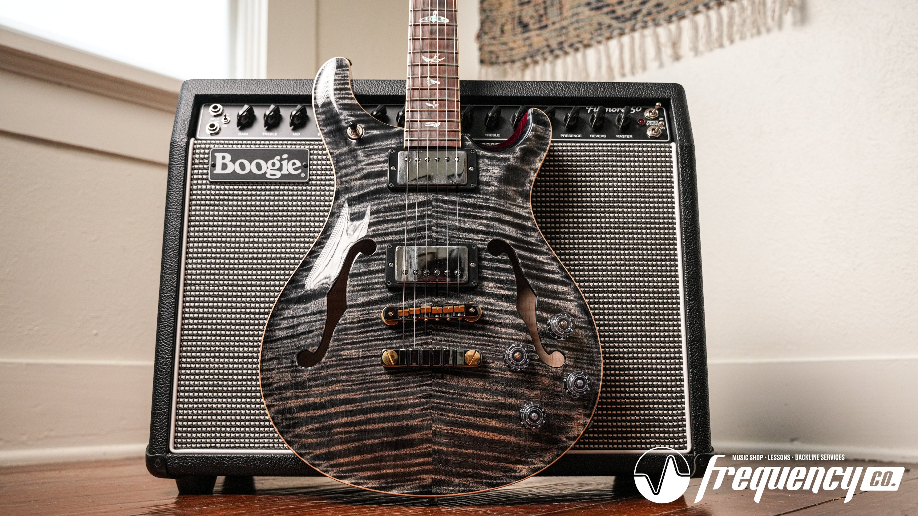 PRS McCarty 594 Hollowbody 10 Top in Charcoal Cherry - 2020