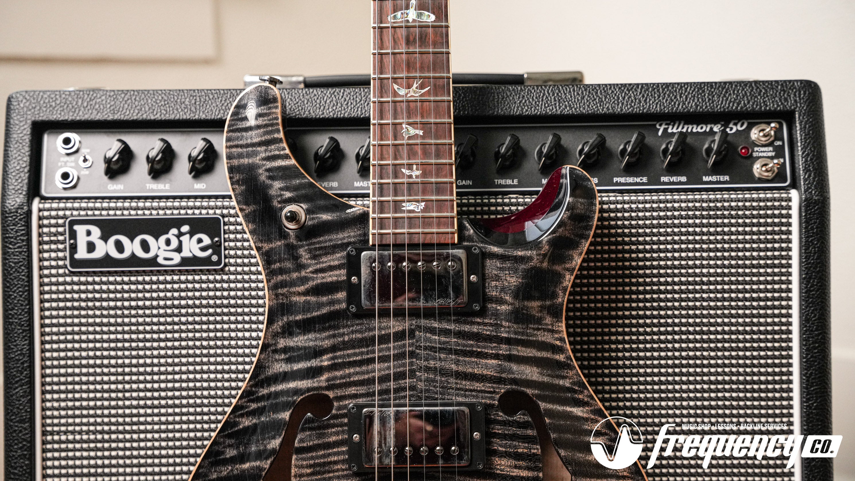 PRS McCarty 594 Hollowbody 10 Top in Charcoal Cherry - 2020