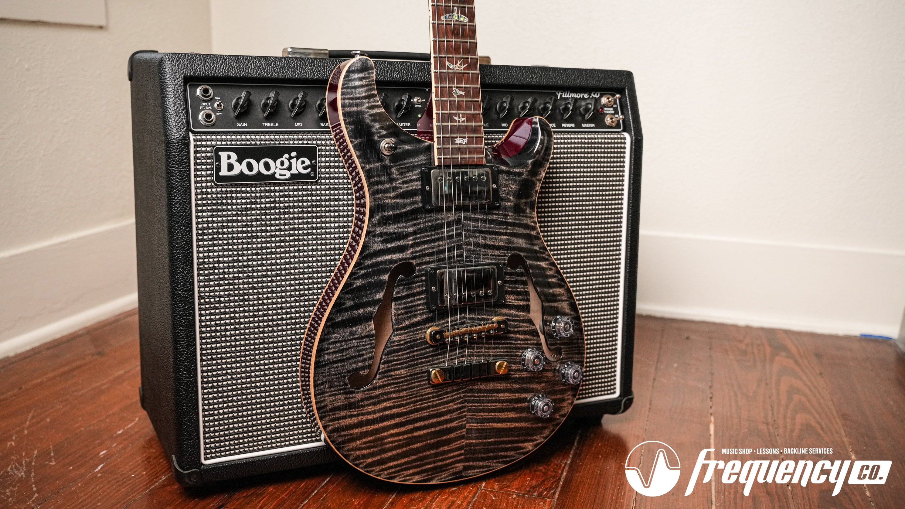 PRS McCarty 594 Hollowbody 10 Top in Charcoal Cherry - 2020