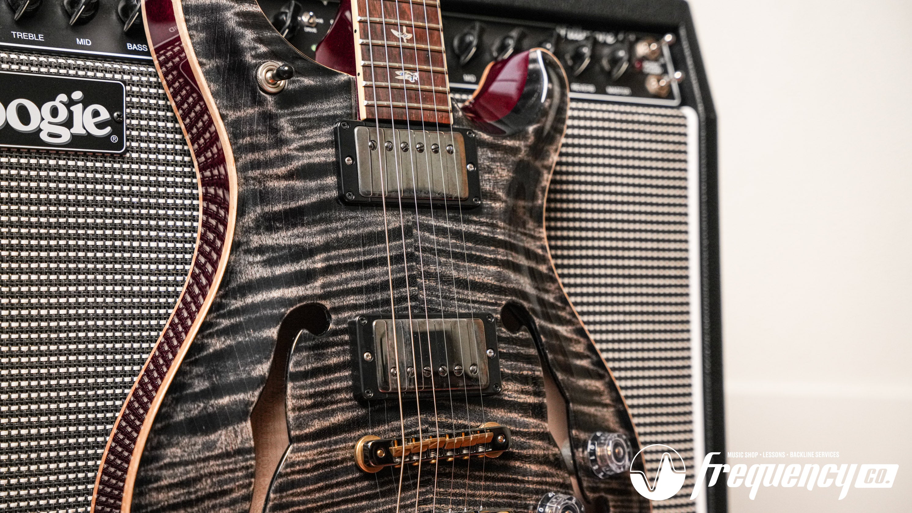 PRS McCarty 594 Hollowbody 10 Top in Charcoal Cherry - 2020