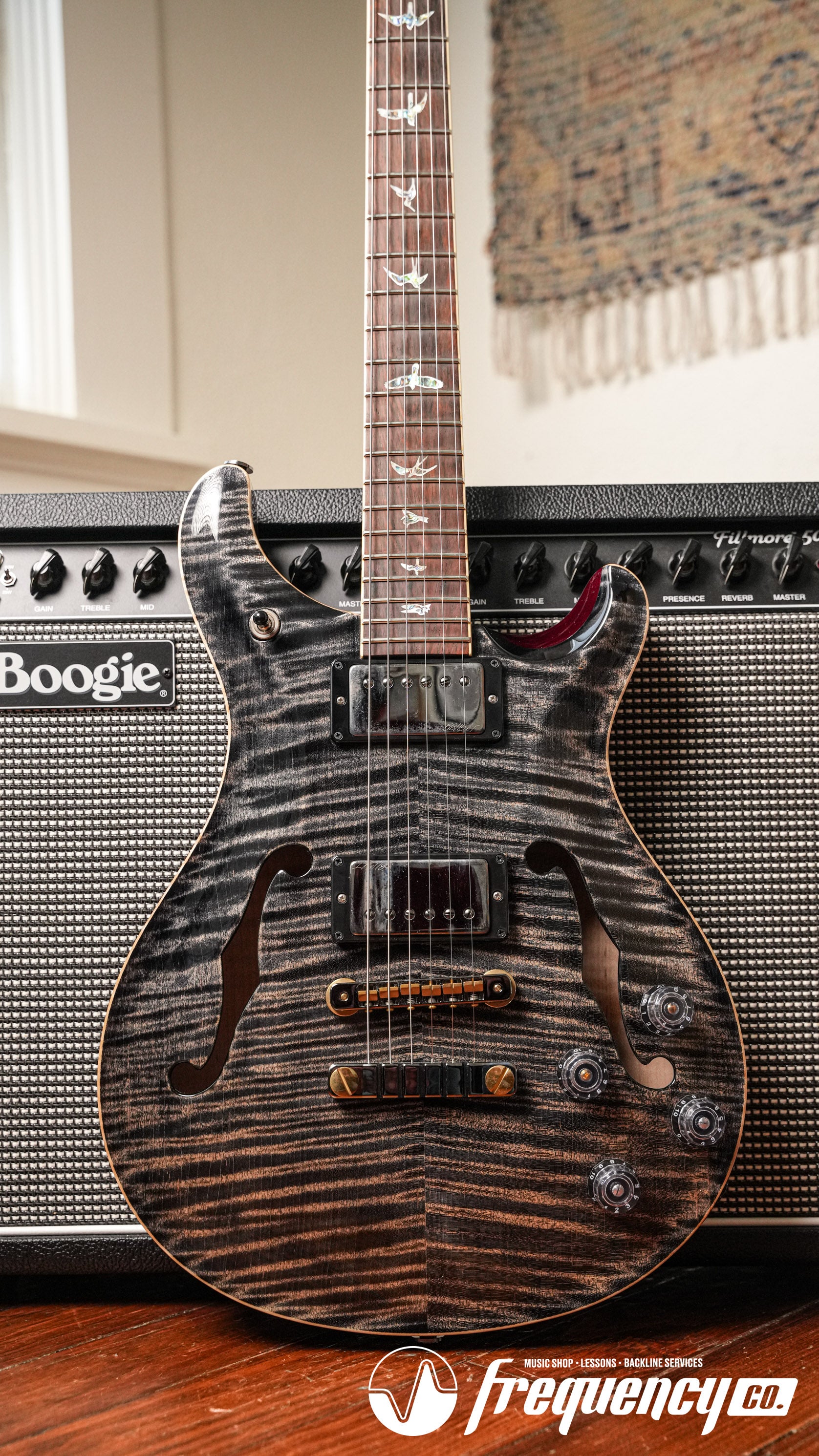 PRS McCarty 594 Hollowbody 10 Top in Charcoal Cherry - 2020