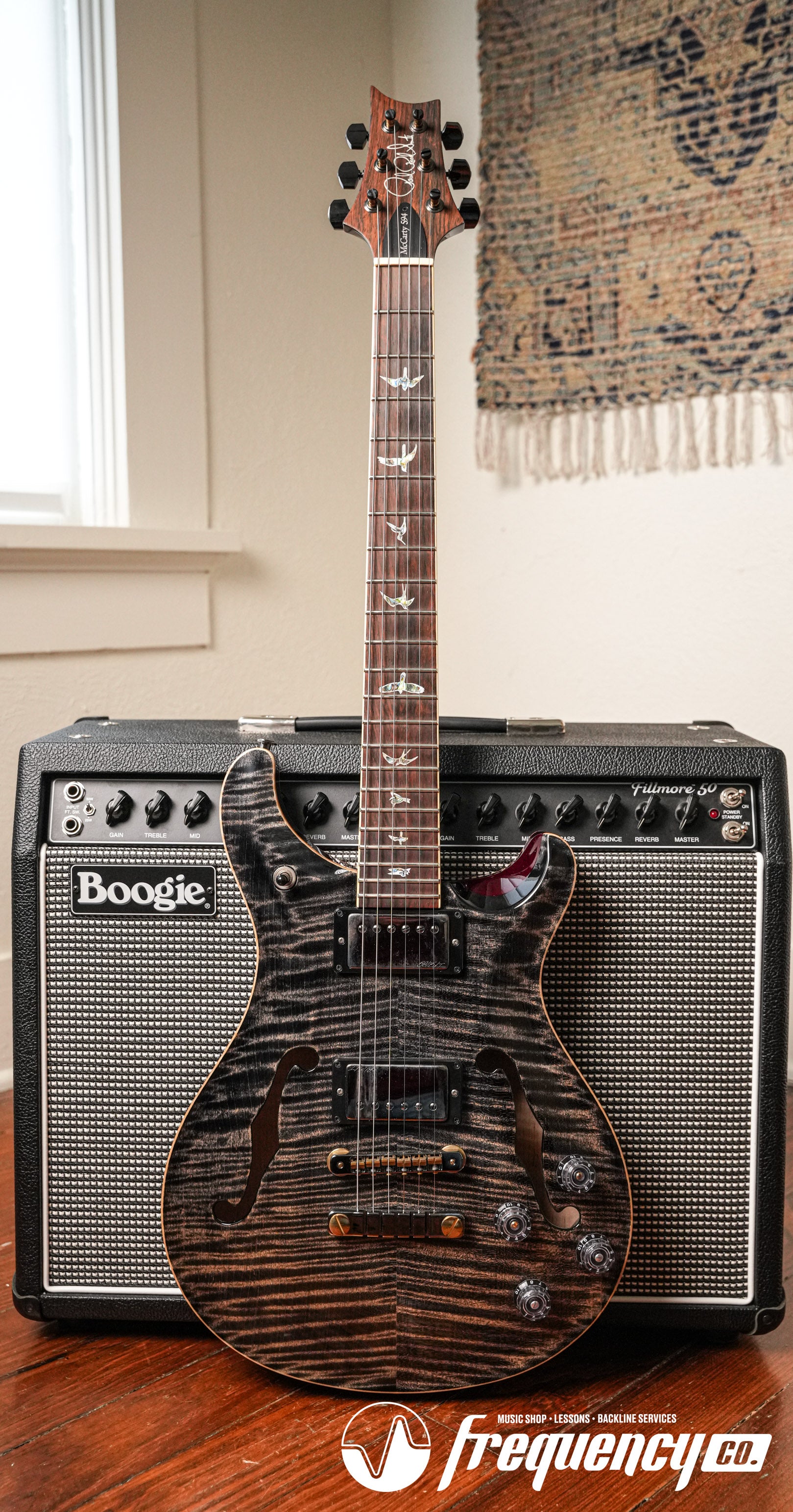 PRS McCarty 594 Hollowbody 10 Top in Charcoal Cherry - 2020