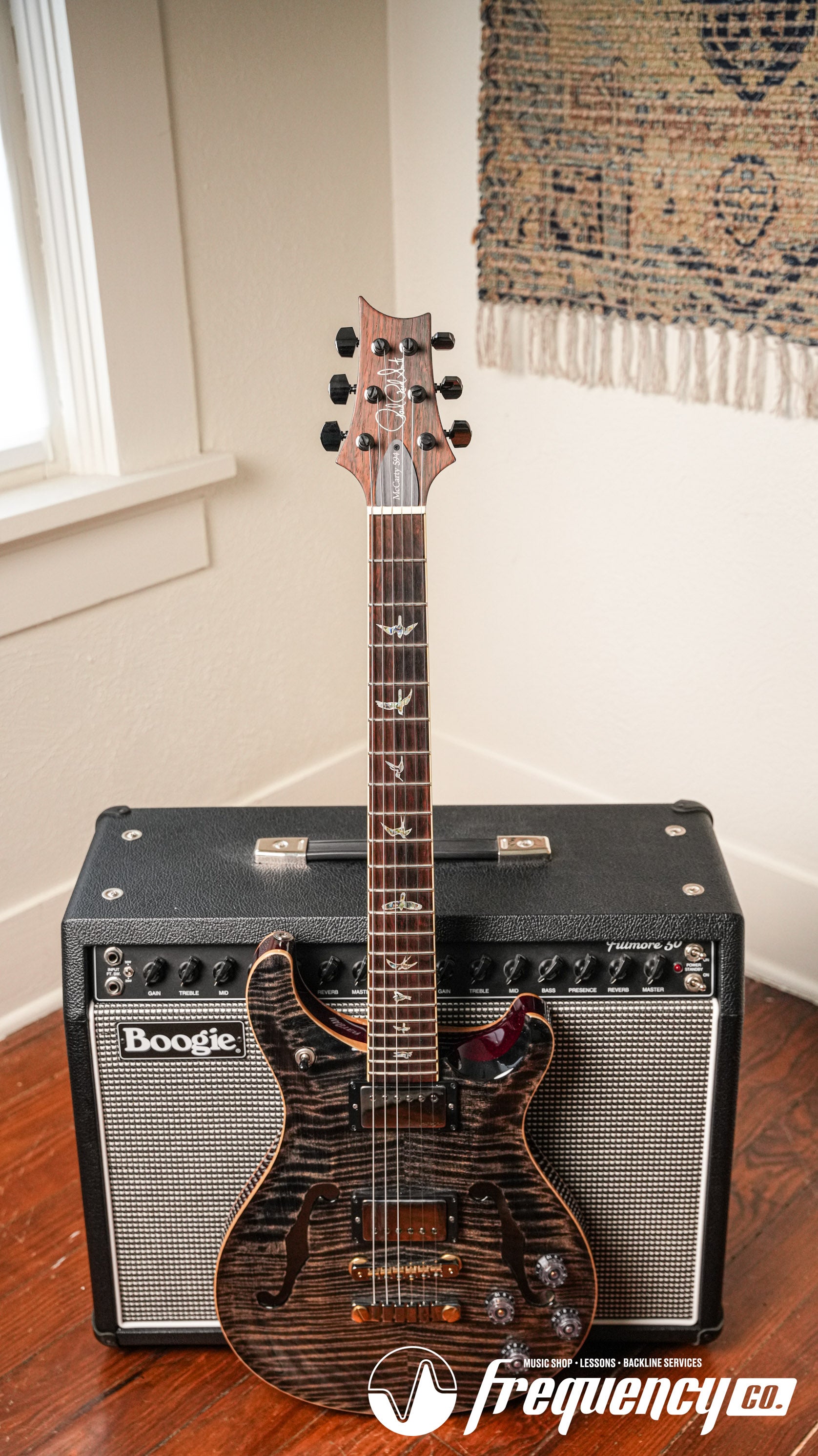 PRS McCarty 594 Hollowbody 10 Top in Charcoal Cherry - 2020