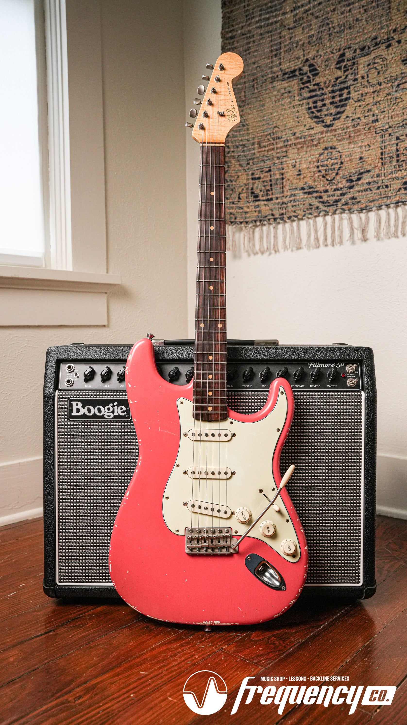 SVL '61 Reserve in Faded Fiesta Red with a Quarter Sawn Flamed Maple Neck and Alan Dingwall Pickups - 2022