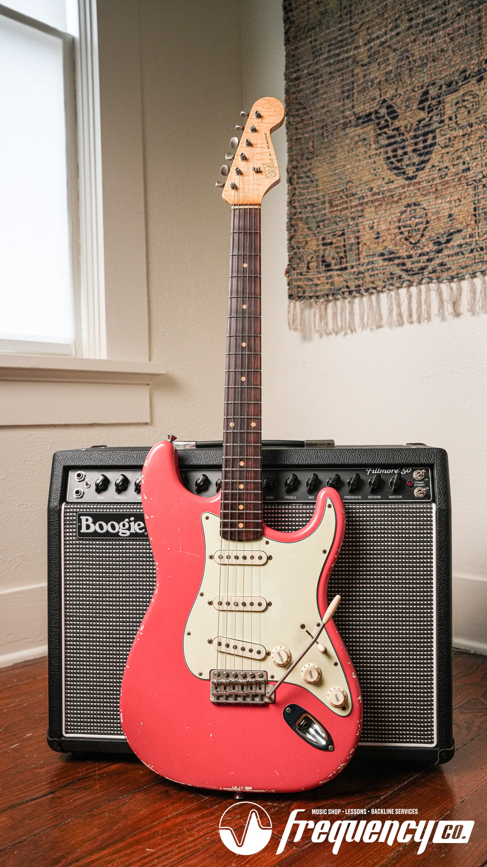 SVL '61 Reserve in Faded Fiesta Red with a Quarter Sawn Flamed Maple Neck and Alan Dingwall Pickups - 2022
