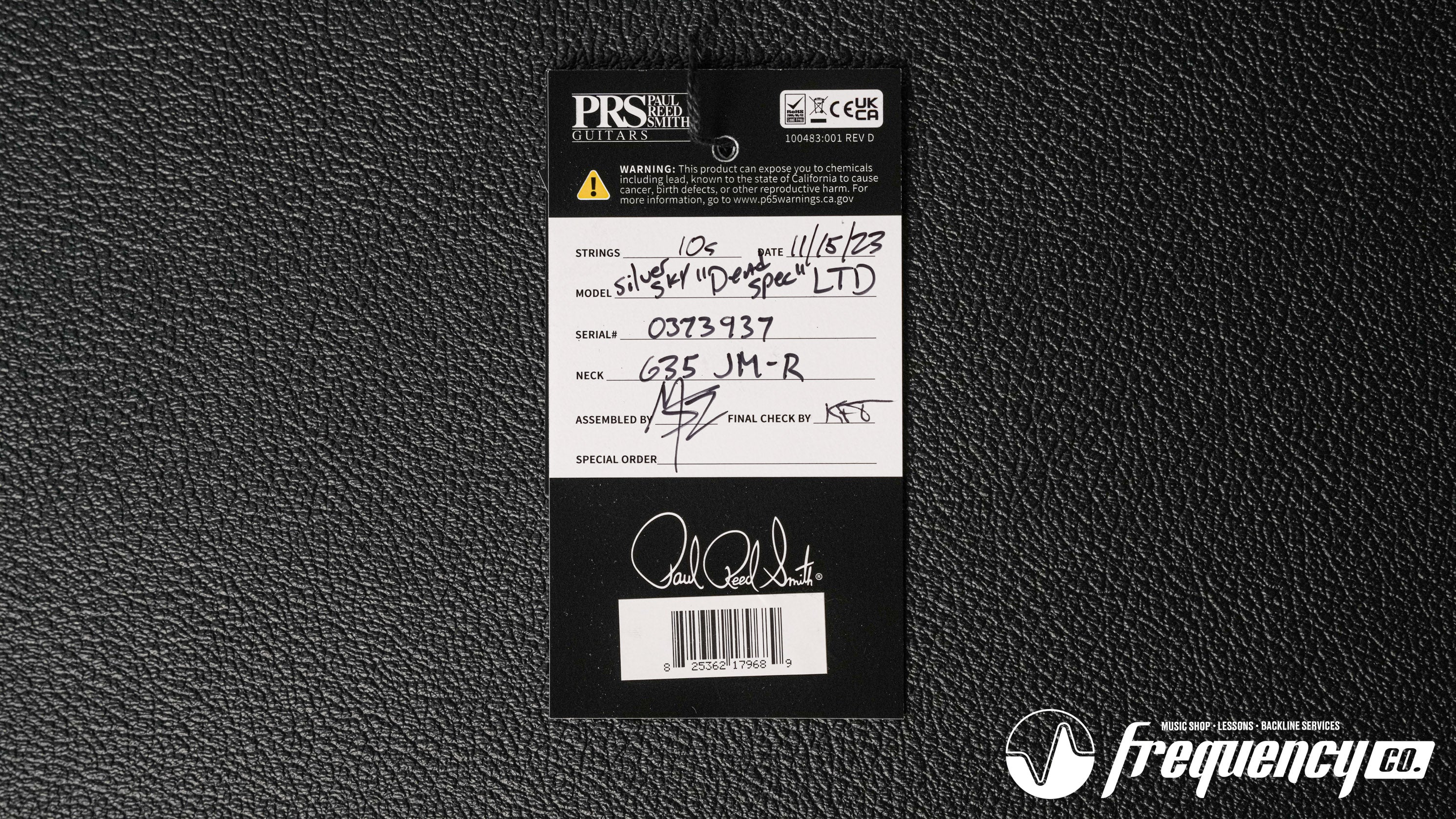 PRS Dead Spec Silver Sky Limited Edition 1 of 1000 - 2023