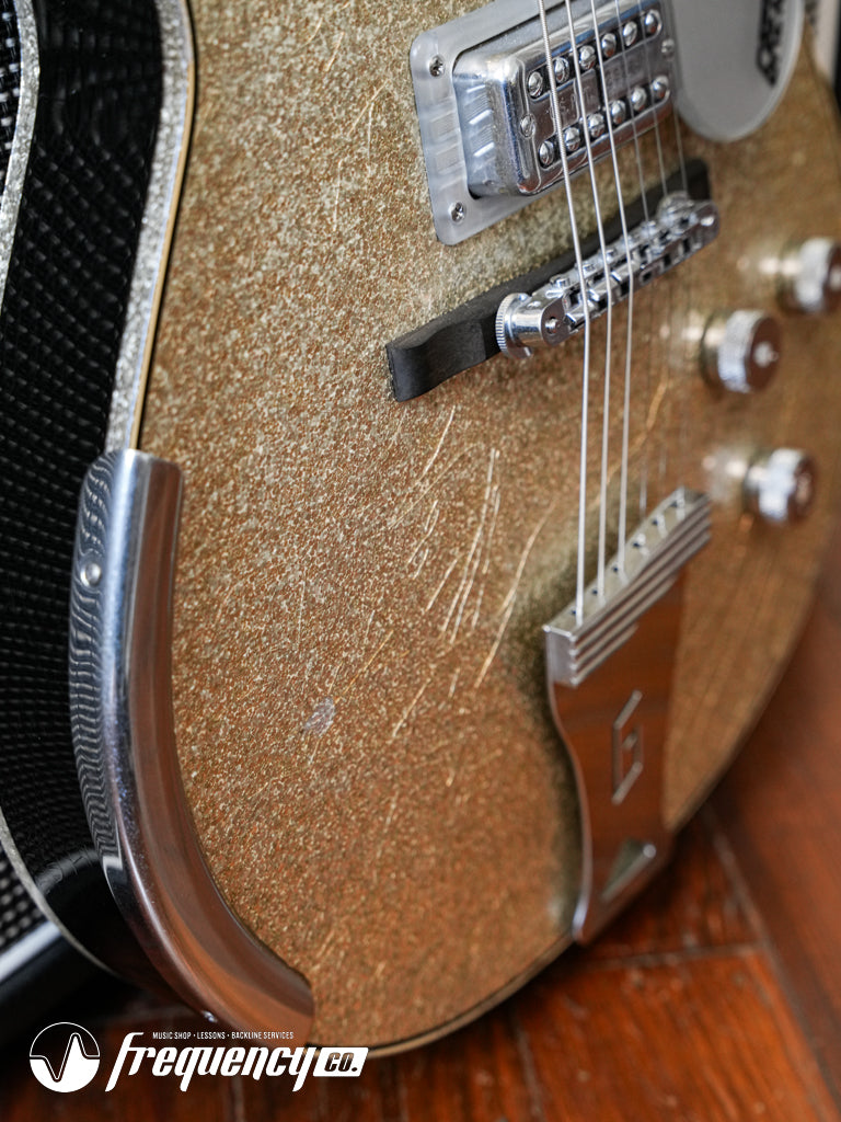 Gretsch USA Custom Shop G6134CS Penguin Relic Masterbuilt by Chad Henrichsen - Silver Sparkle (738)