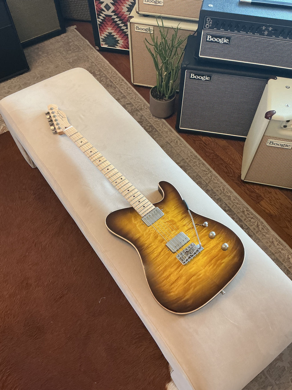 Tausch 665 Raw Deluxe NAMM Sample in 2 Tone Lemon Dark Brown Burst- 2017