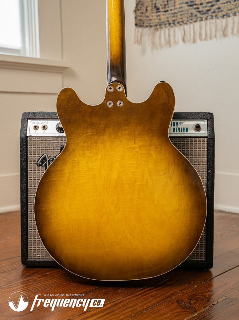 Harmony H-75 Hollowbody Electric Guitar in Vintage Burst - 1963