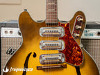 Harmony H-75 Hollowbody Electric Guitar in Vintage Burst - 1963