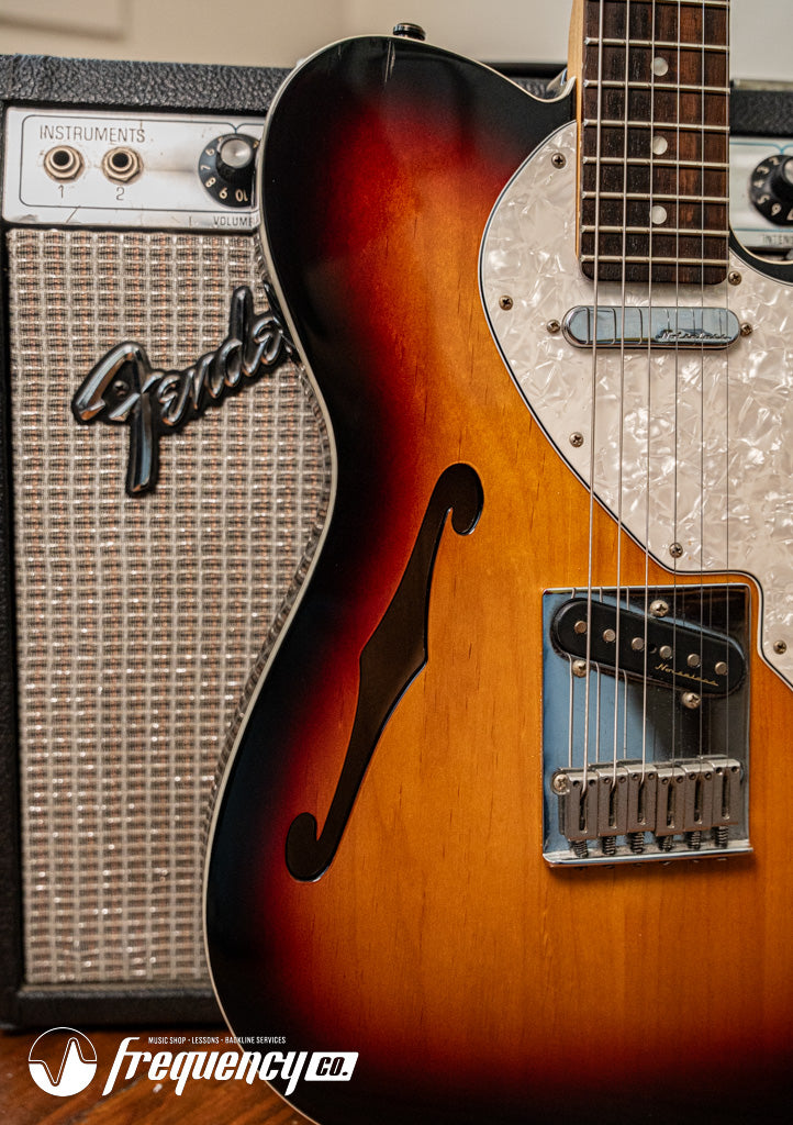 Fender MIM Deluxe Telecaster Thinline with Rosewood Fingerboard in Sunburst - 2016