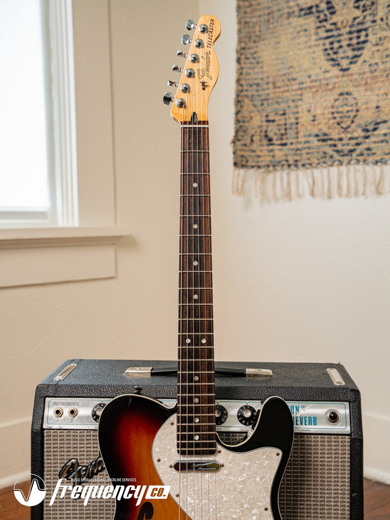 Fender MIM Deluxe Telecaster Thinline with Rosewood Fingerboard in Sunburst - 2016