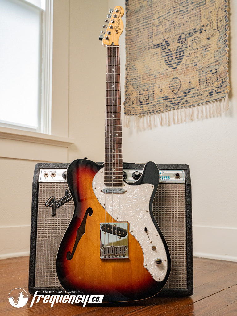 Fender MIM Deluxe Telecaster Thinline with Rosewood Fingerboard in Sunburst - 2016