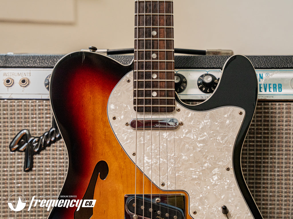 Fender MIM Deluxe Telecaster Thinline with Rosewood Fingerboard in Sunburst - 2016