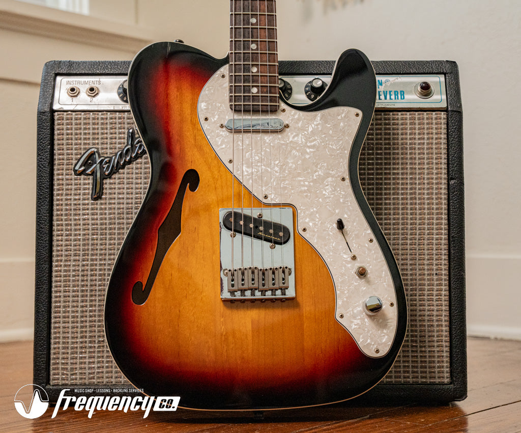 Fender MIM Deluxe Telecaster Thinline with Rosewood Fingerboard in Sunburst - 2016