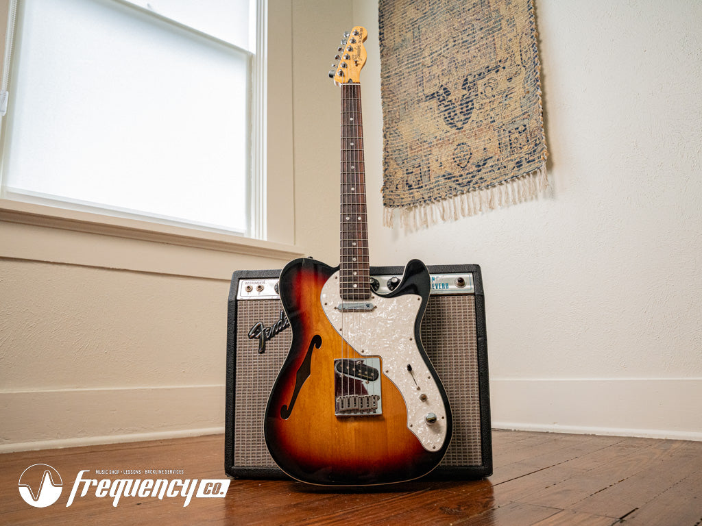 Fender MIM Deluxe Telecaster Thinline with Rosewood Fingerboard in Sunburst - 2016