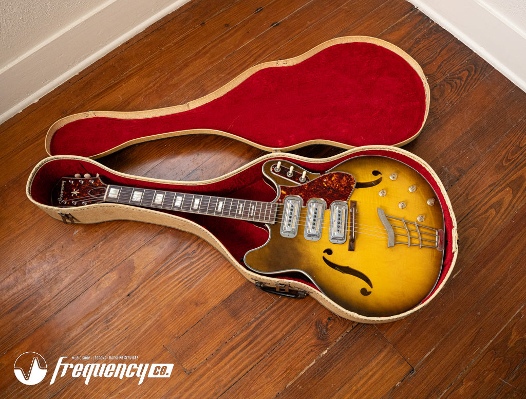 Harmony H-75 Hollowbody Electric Guitar in Vintage Burst - 1963