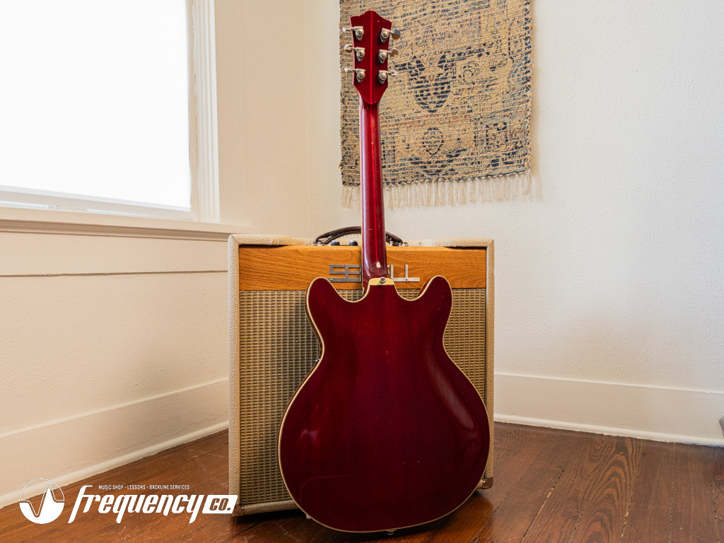 Guild Starfire V in Cherry Red with Rare Mahogany Body - 1965