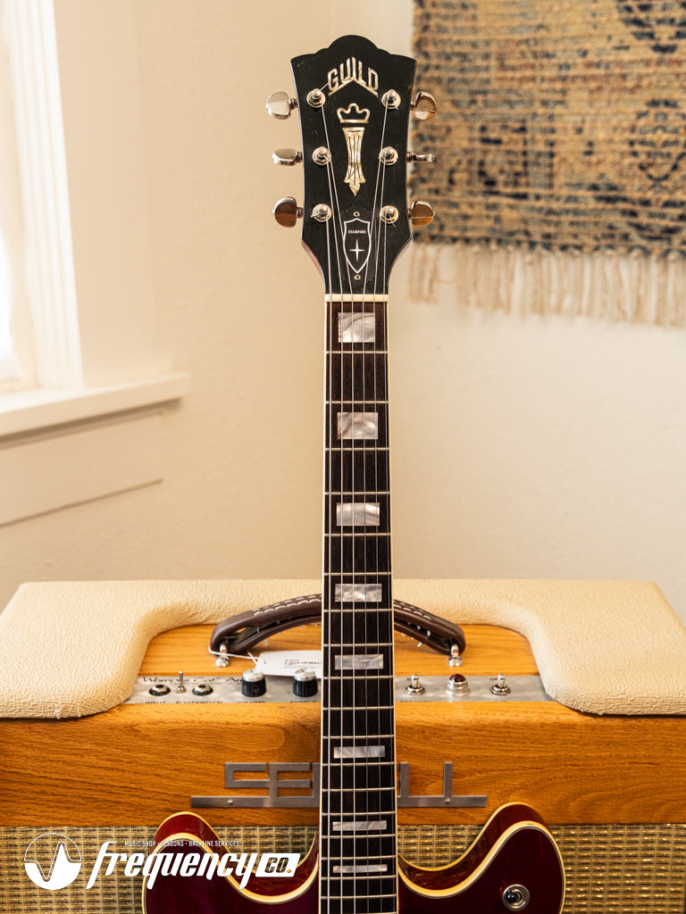 Guild Starfire V in Cherry Red with Rare Mahogany Body - 1965