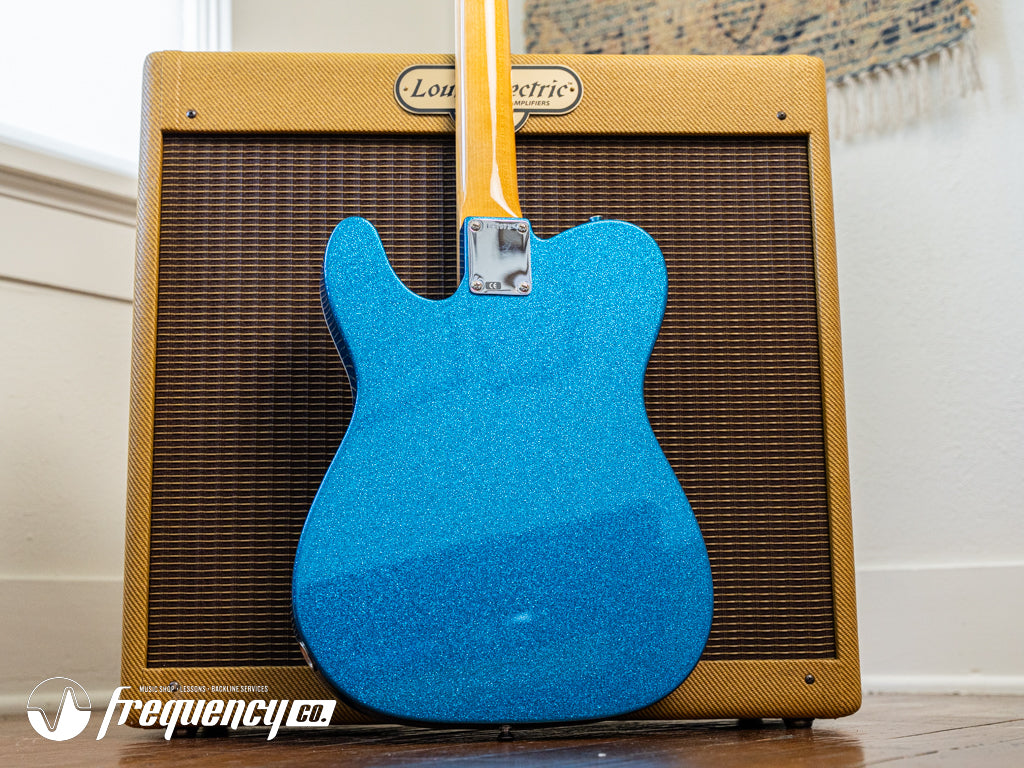Fender Custom Shop TV Jones Telecaster with Bigsby Tremolo in Blue Sparkle NOS - 2019