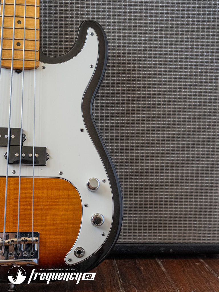Fender Select Precision Bass in a Two Tone Sunburst wit a Flamed Maple Top and Fretboard - 2012