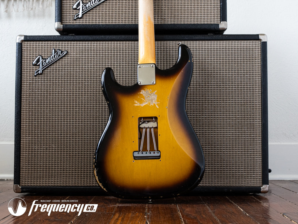 Fender Custom Shop 1960 Reissue Stratocaster Relic in 2 Tone Sunburst with a Rosewood Fingerboard - 2011