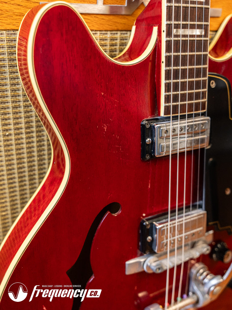Guild Starfire V in Cherry Red with Rare Mahogany Body - 1965