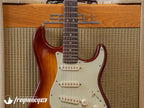 Fender American Deluxe Ash Stratocaster with a Premium Ash Body Finished in a Tabacco Sunburst