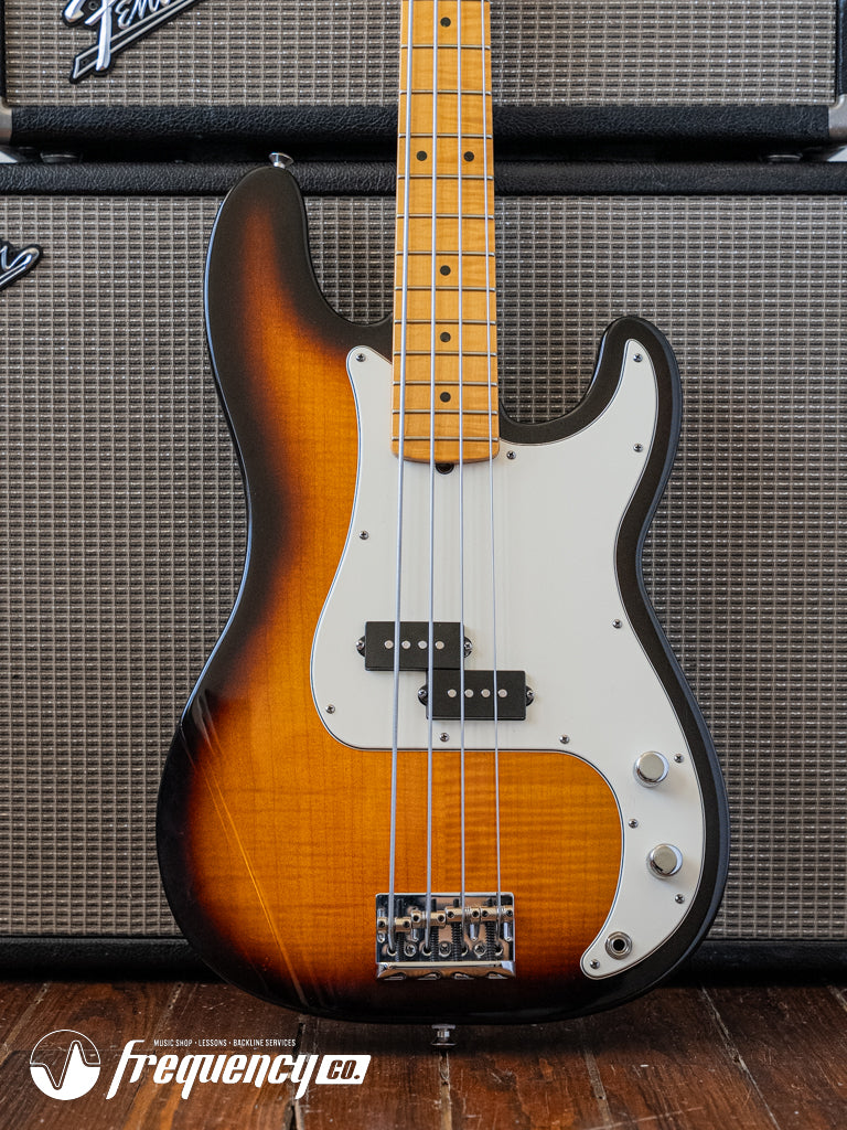 Fender Select Precision Bass in a Two Tone Sunburst wit a Flamed Maple Top and Fretboard - 2012