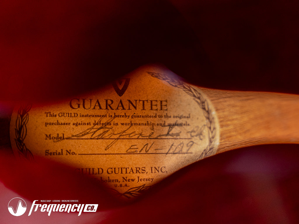 Guild Starfire V in Cherry Red with Rare Mahogany Body - 1965