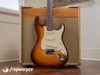 Fender American Deluxe Ash Stratocaster with a Premium Ash Body Finished in a Tabacco Sunburst