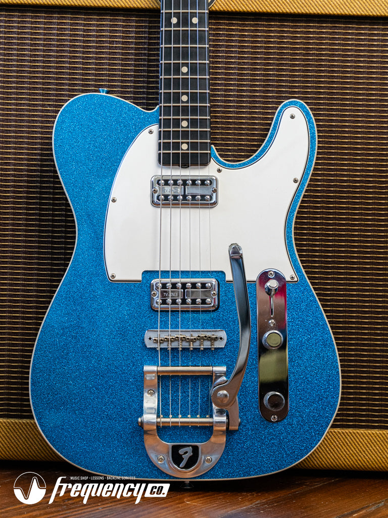 Fender Custom Shop TV Jones Telecaster with Bigsby Tremolo in Blue Sparkle NOS - 2019