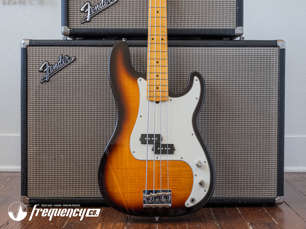 Fender Select Precision Bass in a Two Tone Sunburst wit a Flamed Maple Top and Fretboard - 2012