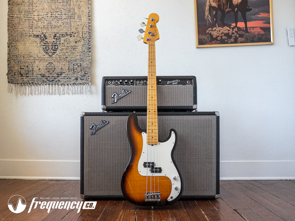 Fender Select Precision Bass in a Two Tone Sunburst wit a Flamed Maple Top and Fretboard - 2012