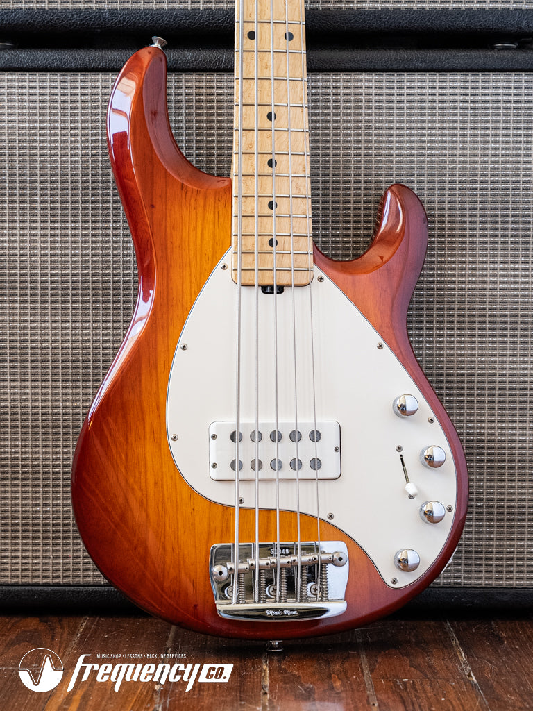 Ernie Ball Music Man Stingray 5 Bass with a Birdseye Maple Neck in Sunburst - 1991