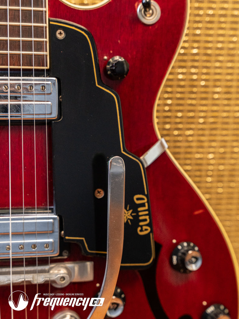 Guild Starfire V in Cherry Red with Rare Mahogany Body - 1965