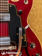 Guild Starfire V in Cherry Red with Rare Mahogany Body - 1965