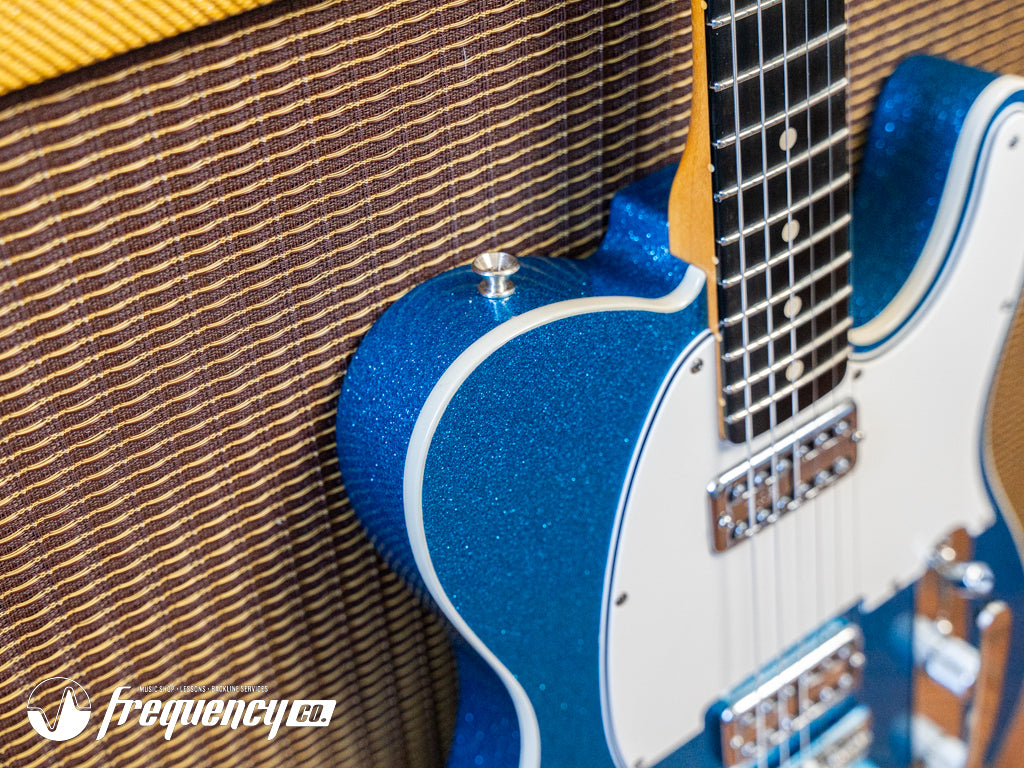 Fender Custom Shop TV Jones Telecaster with Bigsby Tremolo in Blue Sparkle NOS - 2019