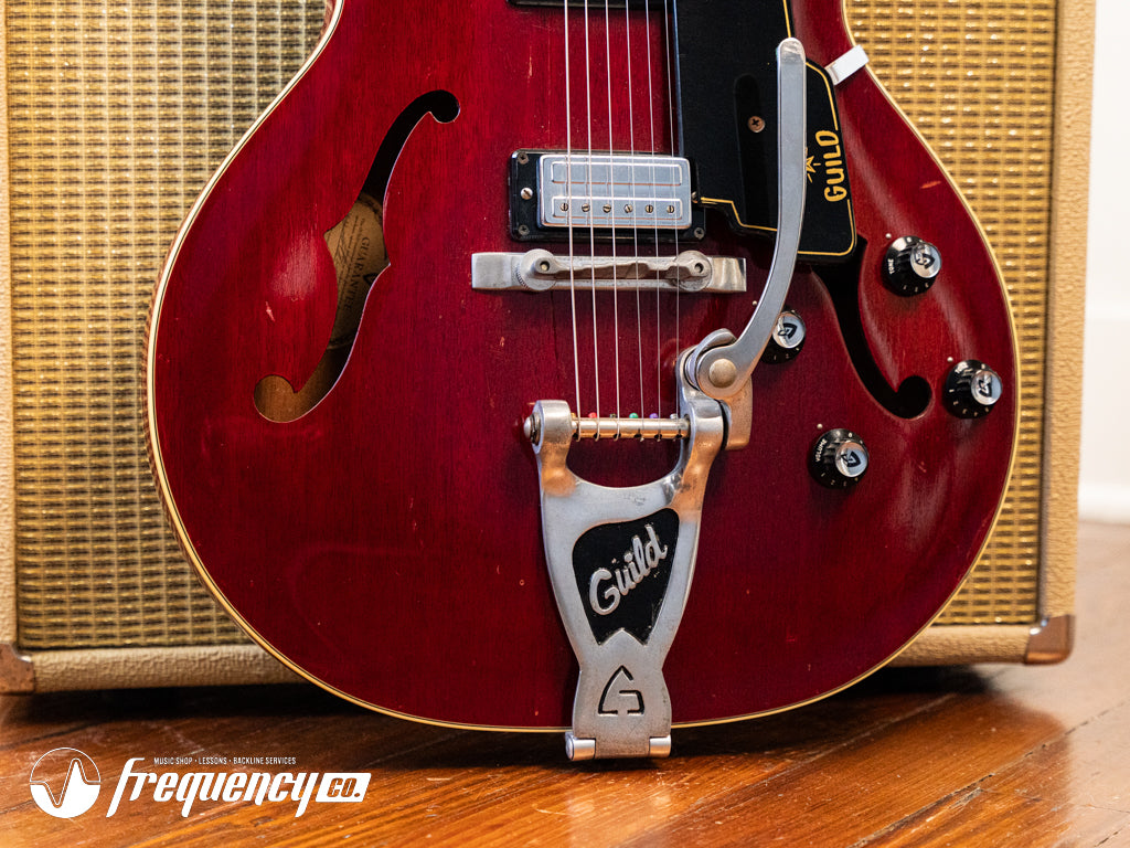 Guild Starfire V in Cherry Red with Rare Mahogany Body - 1965