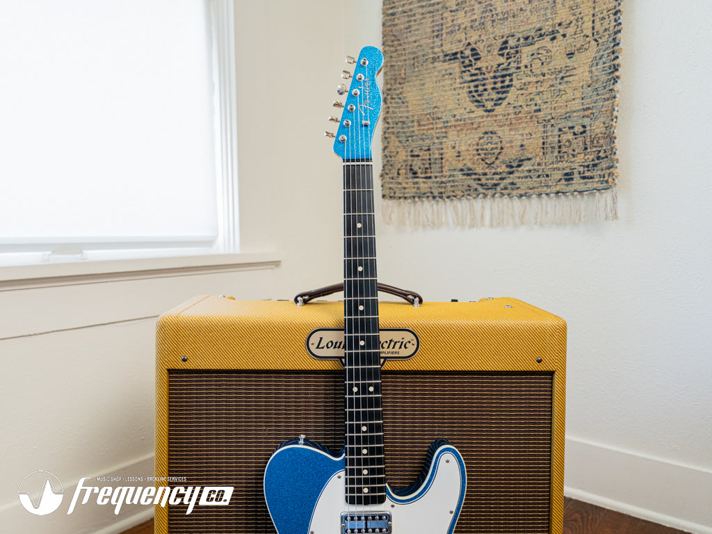 Fender Custom Shop TV Jones Telecaster with Bigsby Tremolo in Blue Sparkle NOS - 2019
