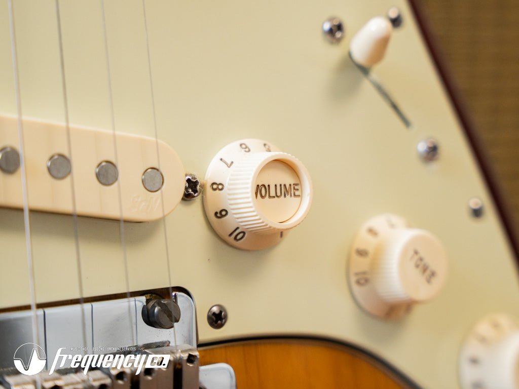 Fender American Deluxe Ash Stratocaster with a Premium Ash Body Finished in a Tabacco Sunburst