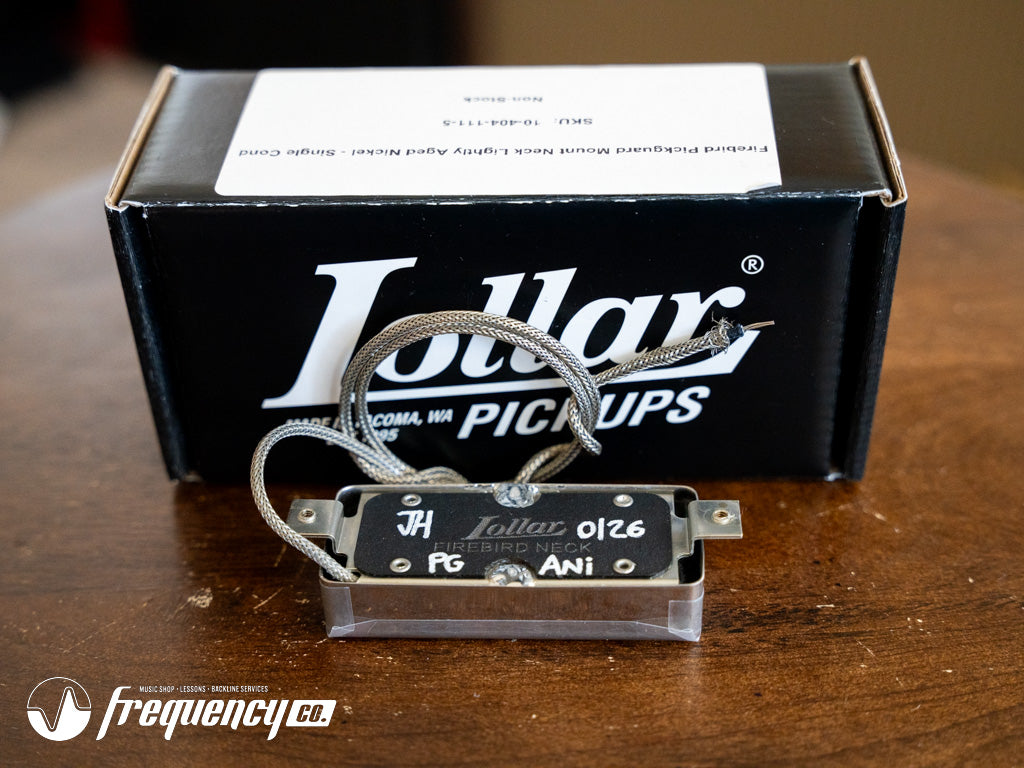 Lollar Pickups Firebird Pickguard Mount Neck Lightly Aged Nickel - Single Conductor
