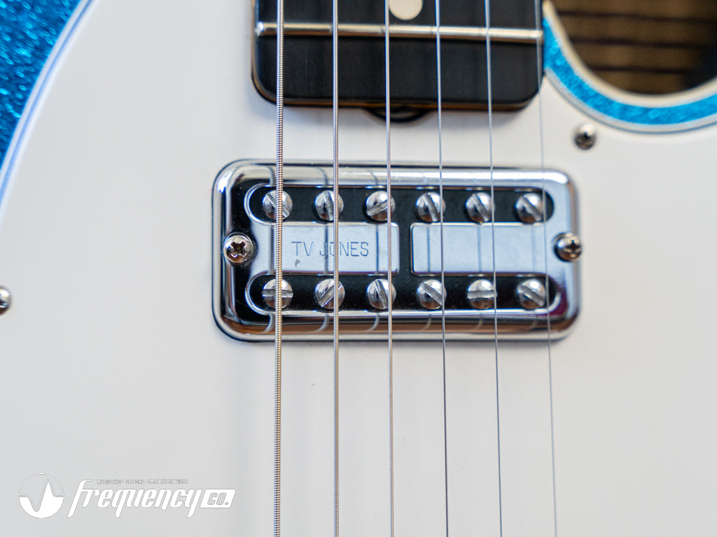Fender Custom Shop TV Jones Telecaster with Bigsby Tremolo in Blue Sparkle NOS - 2019