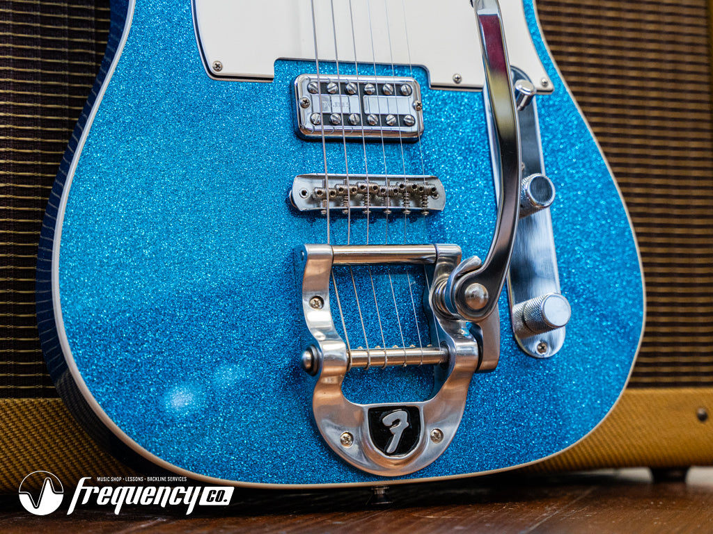 Fender Custom Shop TV Jones Telecaster with Bigsby Tremolo in Blue Sparkle NOS - 2019