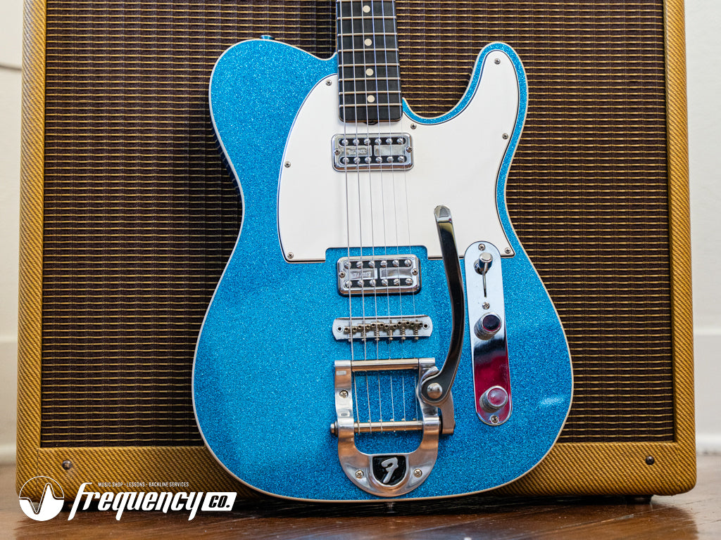 Fender Custom Shop TV Jones Telecaster with Bigsby Tremolo in Blue Sparkle NOS - 2019