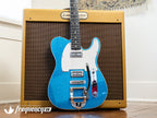 Fender Custom Shop TV Jones Telecaster with Bigsby Tremolo in Blue Sparkle NOS - 2019