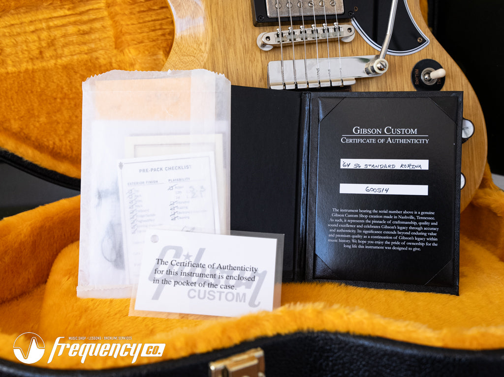 Gibson Custom LE 1964 SG Standard Reissue Korina, VOS, Antique Natural - 2026